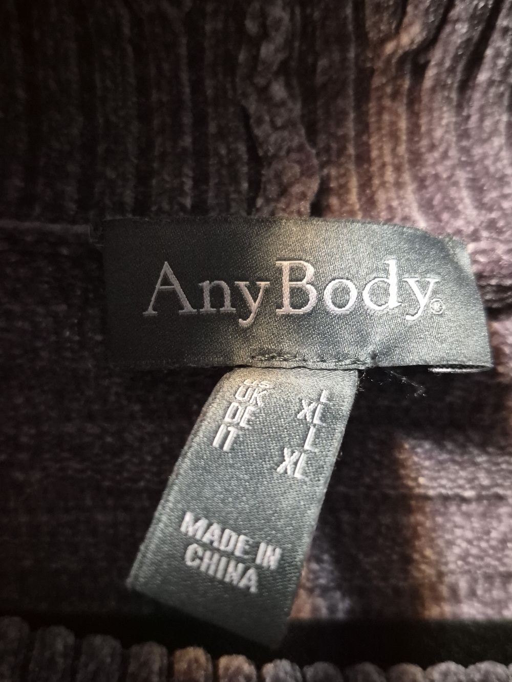 AnyBody Purple Cowl Neck Textured Sweater Sz L - Picture 2 of 3